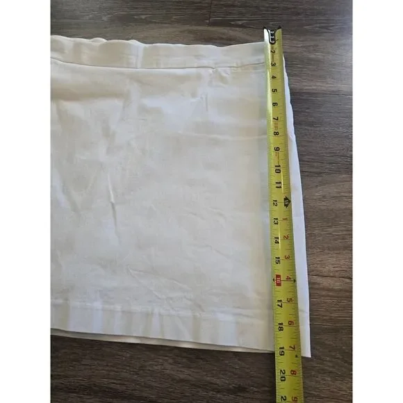 Chico’s White Stretch Skort Size 4 (US 20) Pockets Casual Resort Classic Comfy - Picture 8 of 9